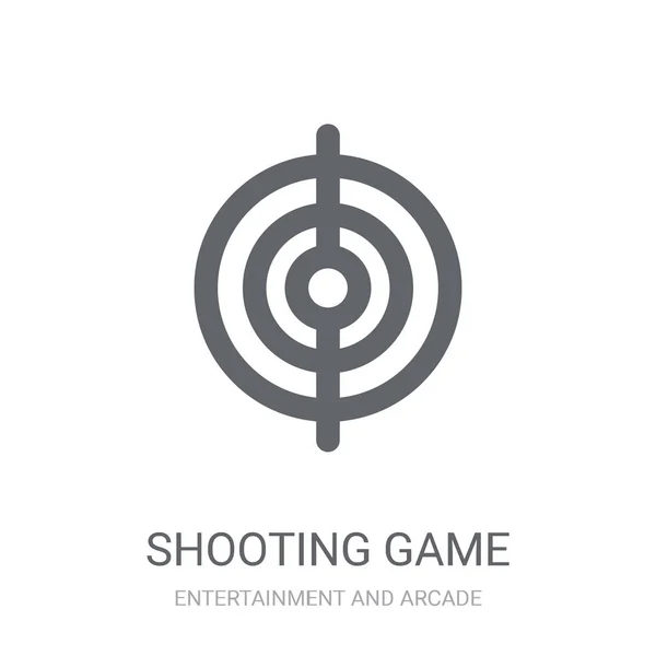 Shooting Game Icon Trendy Shooting Game Logo Concept White Background — Stock Vector