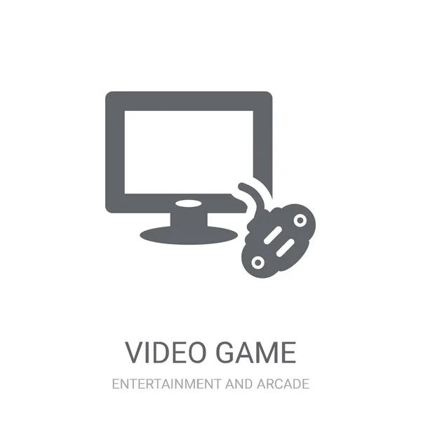 Videospielikone Trendiges Videospiel Logo Konzept Auf Weißem Hintergrund Aus Unterhaltung — Stockvektor