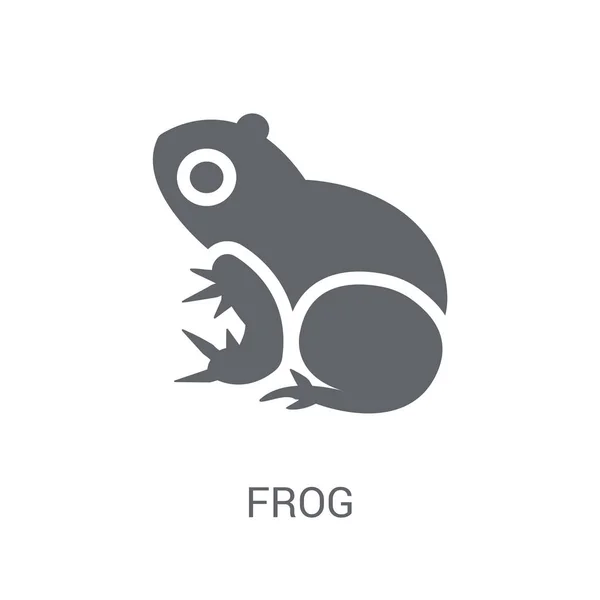 Ícone Sapo Trendy Frog Logo Concept White Background Animals Collection —  Vetores de Stock