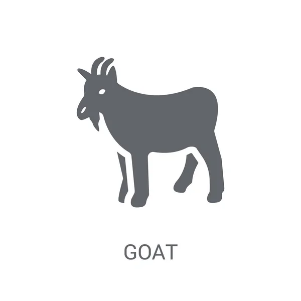 Піктограма Кози Концепція Логотипу Trendy Goat Білому Тлі Колекції Тварин — стоковий вектор