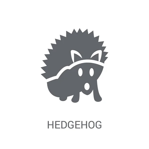 Icono Erizo Concepto Logotipo Hedgehog Moda Sobre Fondo Blanco Colección — Vector de stock