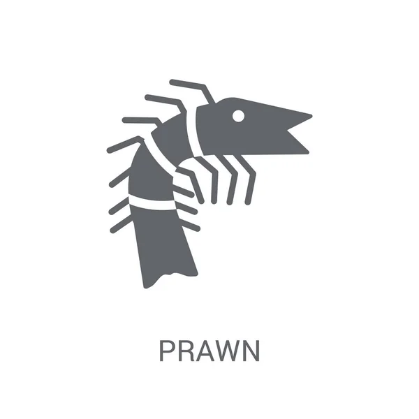 Prawn Icon Trendy Prawn Logo Concept White Background Animals Collection — Stock Vector