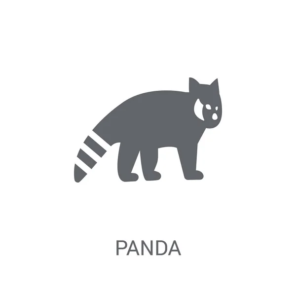 Icono Del Panda Rojo Concepto Logotipo Moda Del Panda Rojo — Vector de stock