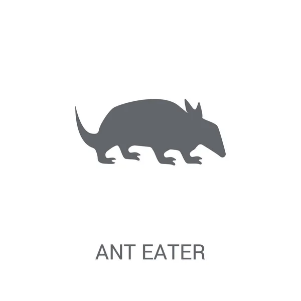 Icono Para Comer Hormigas Concepto Logotipo Trendy Ant Eater Sobre — Vector de stock