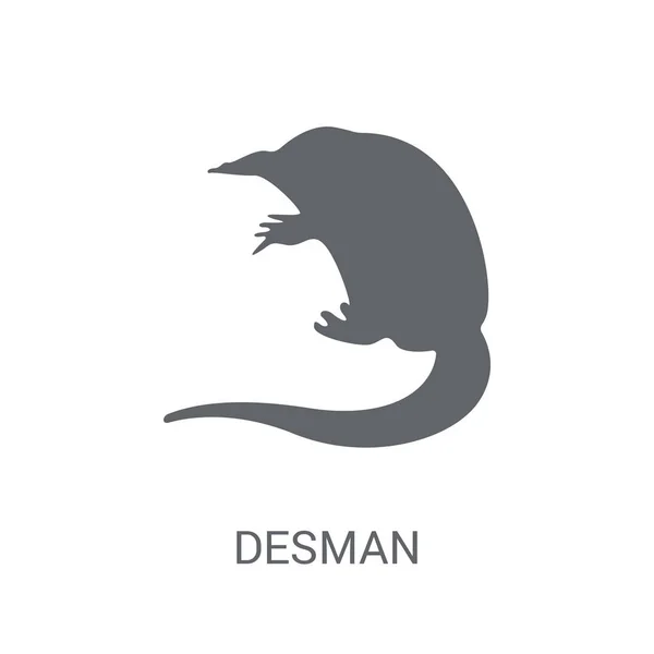 Desman Ikona Moderní Koncept Loga Desman Bílém Pozadí Kolekce Zvířat — Stockový vektor