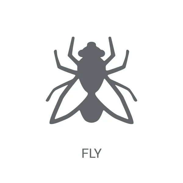 Icône Mouche Concept Logo Trendy Fly Sur Fond Blanc Collection — Image vectorielle