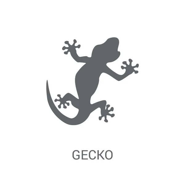 Icono Gecko Concepto Logotipo Moda Gecko Sobre Fondo Blanco Colección — Vector de stock