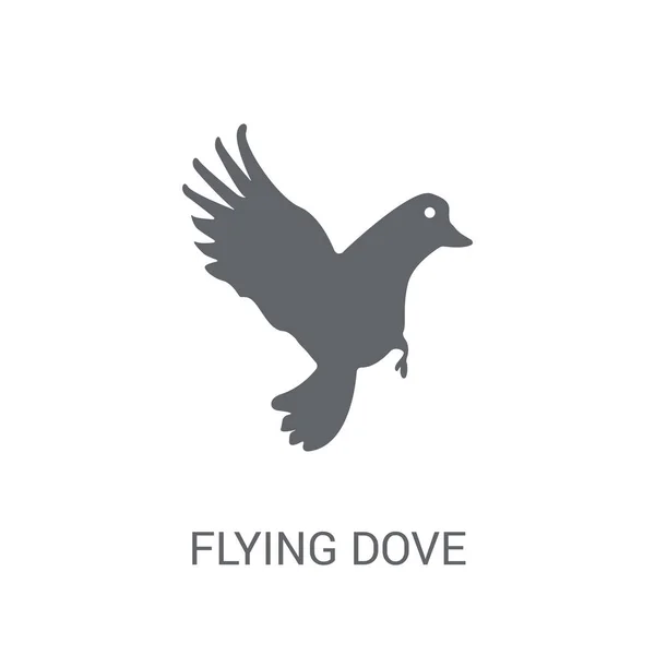 Leci Gołąb Ikona Modny Koncepcja Logo Dove Latający Białym Tle — Wektor stockowy