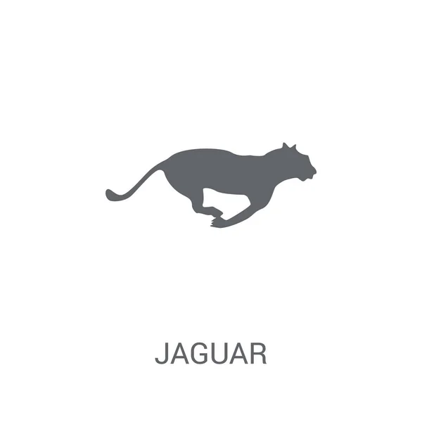 Jaguar Ikonra Trendi Jaguar Logót Koncepció Fehér Háttér Állatok Gyűjtése — Stock Vector