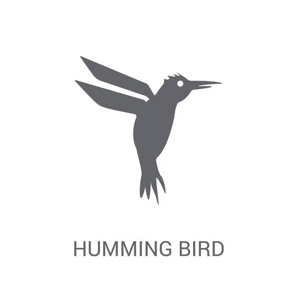 Humming Bird Ikona Modny Humming Bird Koncepcja Logo Białym Tle — Wektor stockowy
