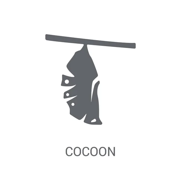 Icona Del Bozzolo Trendy Concetto Logo Cocoon Sfondo Bianco Dalla — Vettoriale Stock