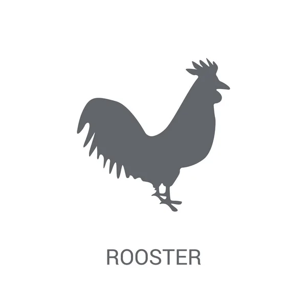 Icono Del Gallo Concepto Logotipo Moda Rooster Sobre Fondo Blanco — Archivo Imágenes Vectoriales