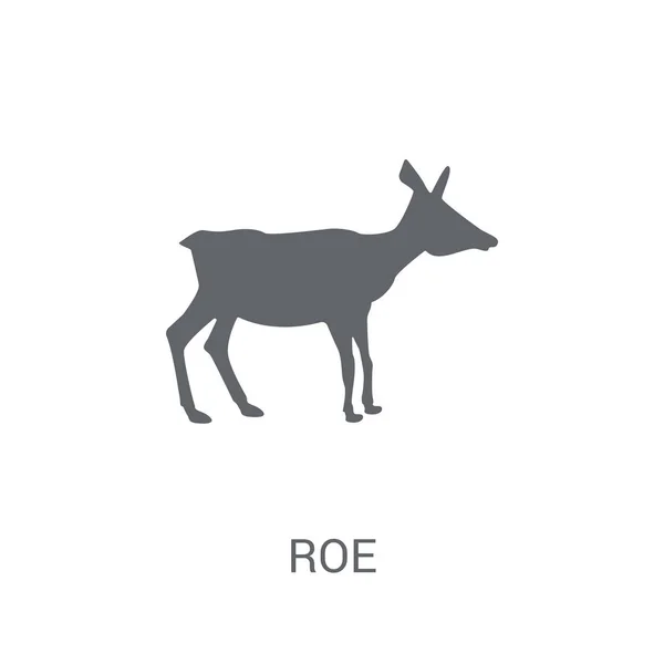 Ícone Roe Trendy Roe Conceito Logotipo Fundo Branco Coleção Animais — Vetor de Stock
