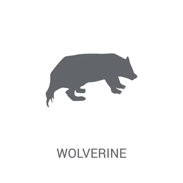 Icono Wolverine Concepto Logotipo Moda Wolverine Sobre Fondo Blanco Colección — Vector de stock