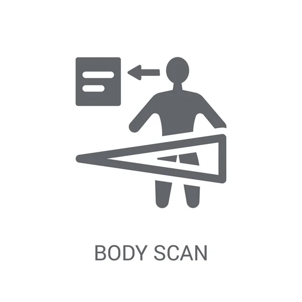 Body Scan Pictogram Trendy Body Scan Logo Concept Witte Achtergrond — Stockvector