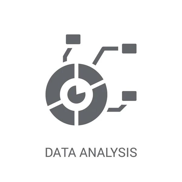 Ikon Analisis Data Konsep Logo Analisis Data Trendy Pada Latar - Stok Vektor