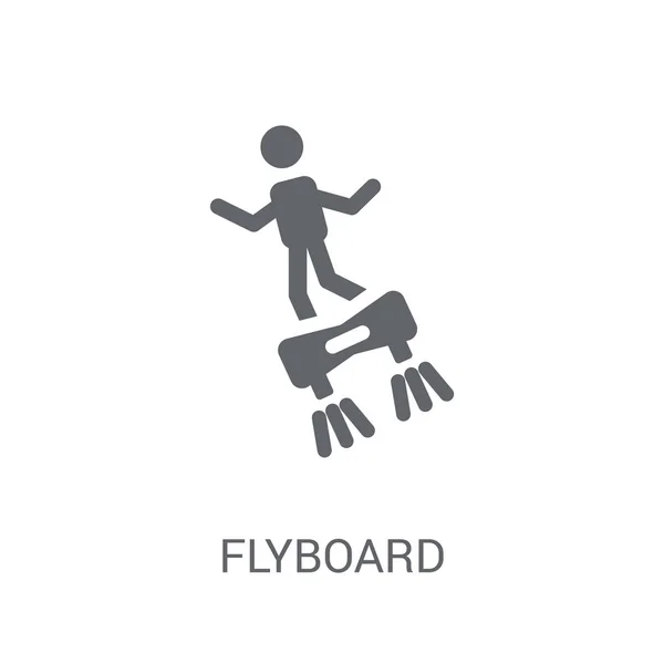 Flyboard Symbol Trendiges Flyboard Logo Konzept Auf Weißem Hintergrund Aus — Stockvektor