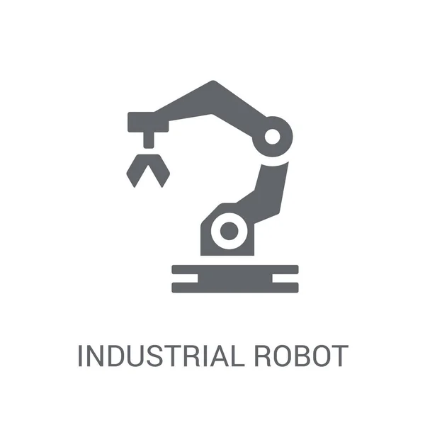 Icône Robot Industriel Concept Logo Robot Industriel Tendance Sur Fond — Image vectorielle