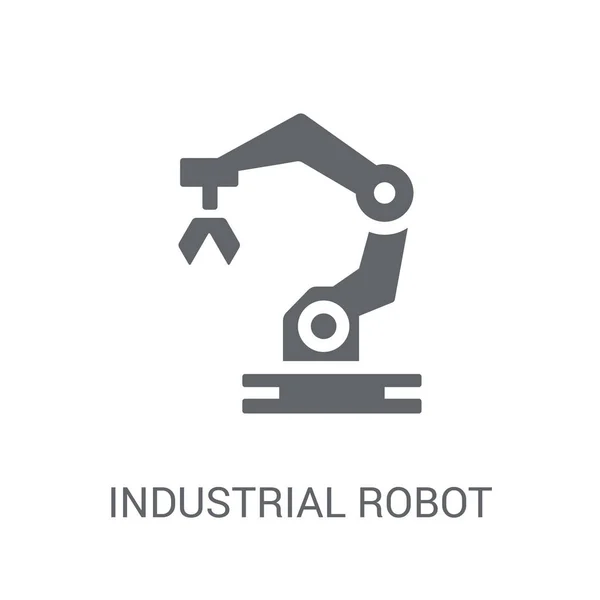 Industrirobot Ikonen Trendiga Industrirobot Logotyp Koncept Vit Bakgrund Från Artificiell — Stock vektor