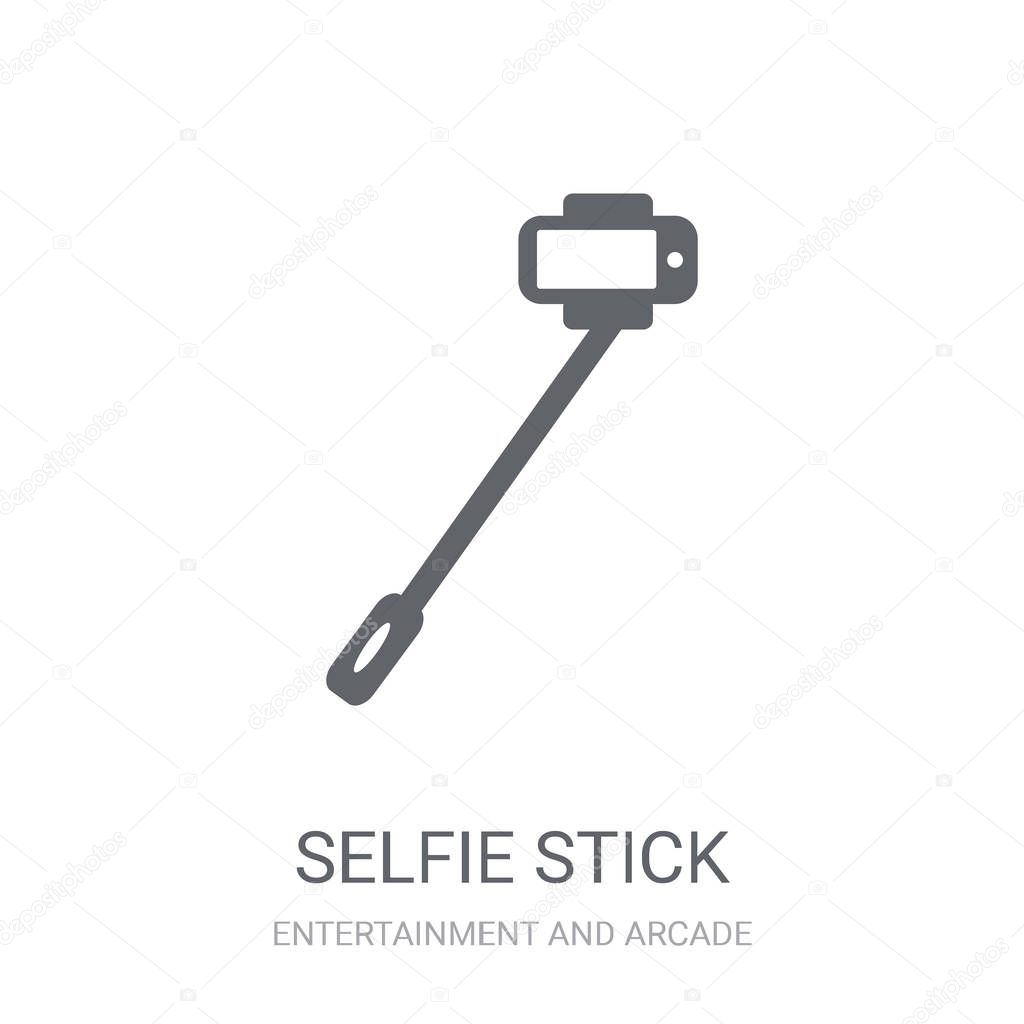 Selfie stick icon. Trendy Selfie stick logo concept on white background from Entertainment and Arcade collection. Suitable for use on web apps, mobile apps and print media.