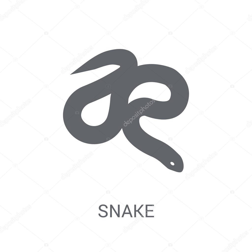 Snake icon. Trendy Snake logo concept on white background from animals collection. Suitable for use on web apps, mobile apps and print media.