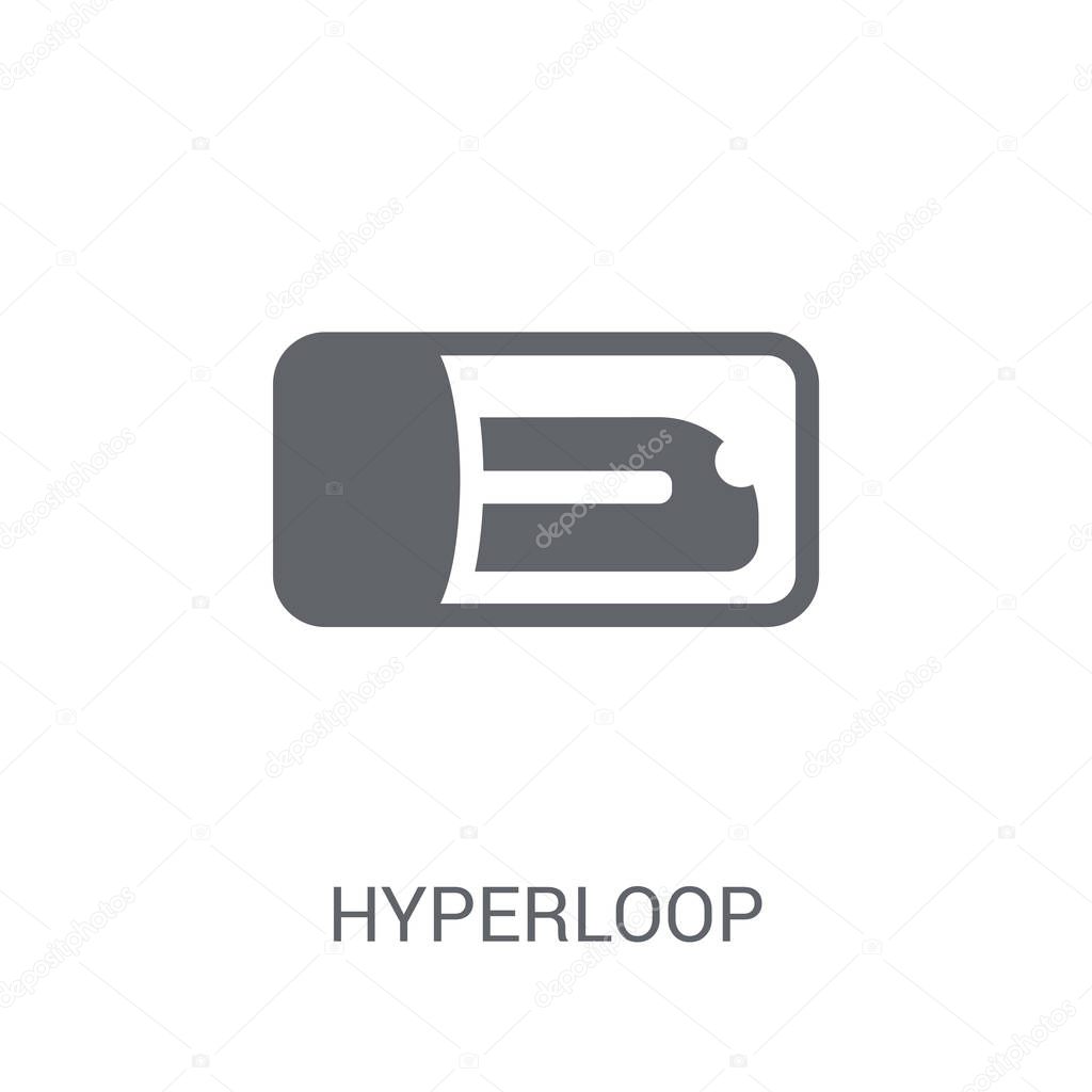 Hyperloop icon. Trendy Hyperloop logo concept on white background from Artificial Intelligence collection. Suitable for use on web apps, mobile apps and print media.
