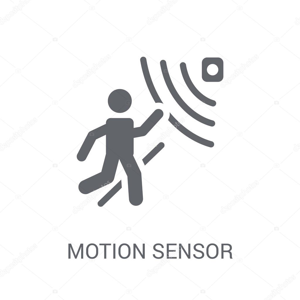 Motion sensor icon. Trendy Motion sensor logo concept on white background from Artificial Intelligence collection. Suitable for use on web apps, mobile apps and print media.