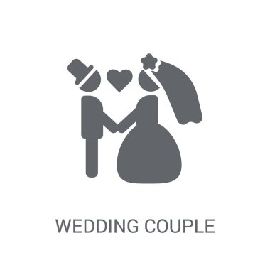 düğün çift simgesi. Trendy çift logo kavramı Doğum günü partisi beyaz arka plan üzerinde düğün ve düğün koleksiyonu. Web uygulamaları, mobil uygulamalar ve basılı medya kullanım için uygundur..