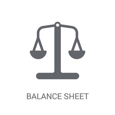 Bilanço simgesi. Trendy bilanço logo kavramı iş koleksiyonundan beyaz arka plan üzerinde. Web uygulamaları, mobil uygulamalar ve basılı medya kullanım için uygundur..