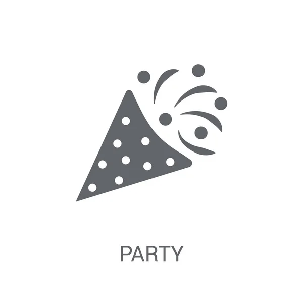 Icona Della Festa Trendy Party Logo Concept Sfondo Bianco Della — Vettoriale Stock