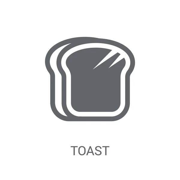 Toast Ikonen Trendiga Toast Logotyp Koncept Vit Bakgrund Från Födelsedagskalas — Stock vektor