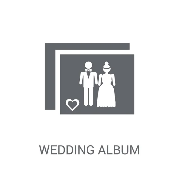 Hochzeitsalbum Ikone Trendiges Hochzeitsalbum Logo Konzept Auf Weißem Hintergrund Aus — Stockvektor