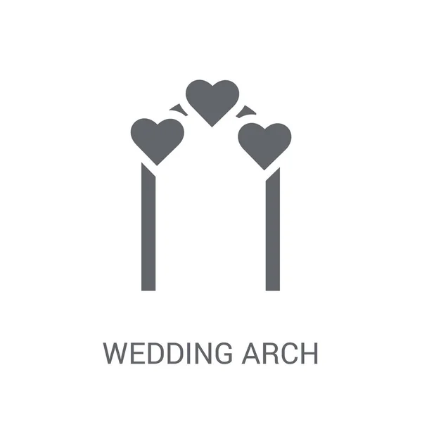 Hochzeitsbogenikone Trendiges Hochzeitsbogen Logo Konzept Auf Weißem Hintergrund Aus Geburtstagsfeier — Stockvektor