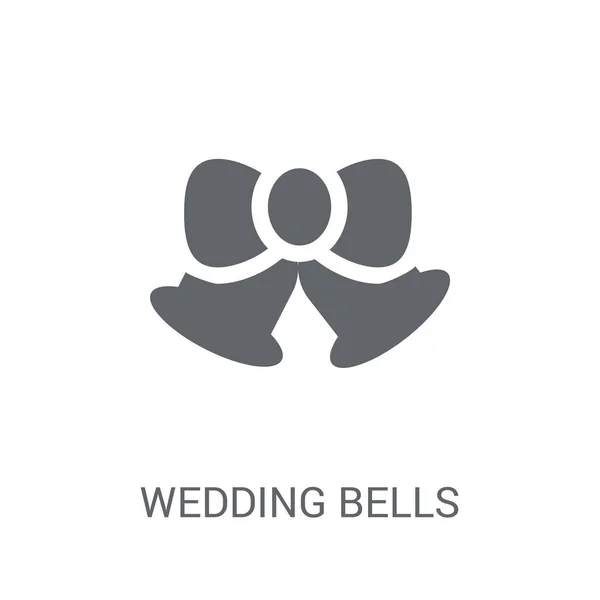 Hochzeitsglocken Trendiges Hochzeitsglocken Logo Konzept Auf Weißem Hintergrund Aus Geburtstagsfeier — Stockvektor