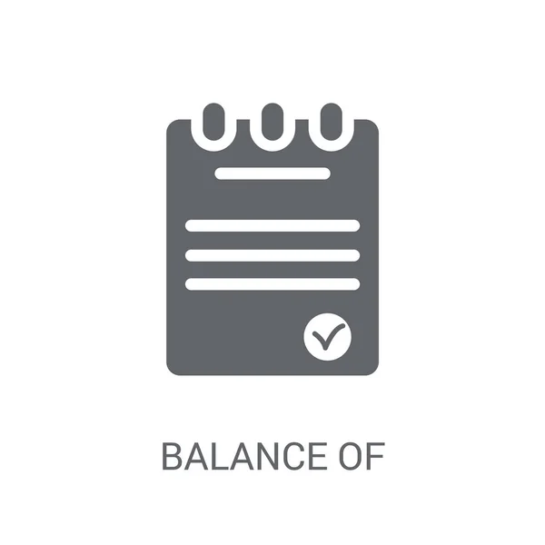 Значок Платежного Баланса Тенденция Баланс Платежей Концепция Логотипа Белом Фоне — стоковый вектор