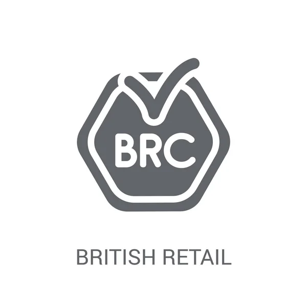 Иконка Британского Консорциума Розничной Торговли Трендовая Британская Концепция Логотипа Retail — стоковый вектор