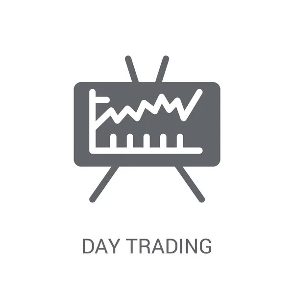 Día Comercio Icono Concepto Logotipo Trendy Day Trading Sobre Fondo — Archivo Imágenes Vectoriales