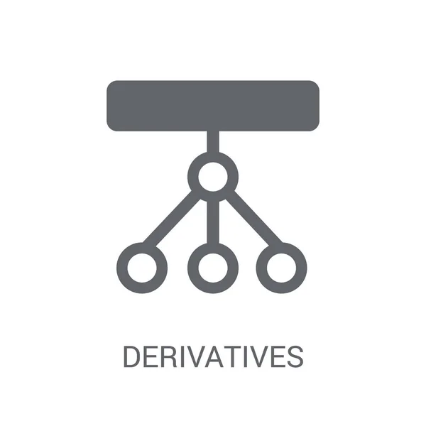 Derivate Symbol Trendige Derivate Logo Konzept Auf Weißem Hintergrund Aus — Stockvektor