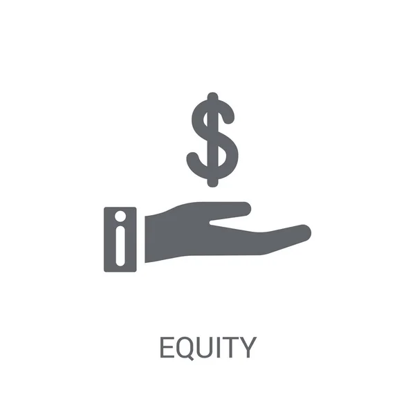 Icône Équité Concept Logo Trendy Equity Sur Fond Blanc Collection — Image vectorielle