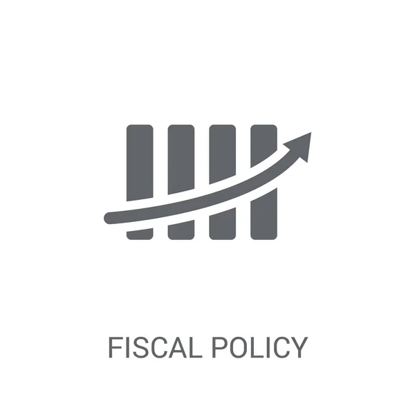 Ícone Política Fiscal Conceito Logotipo Política Fiscal Moda Fundo Branco — Vetor de Stock