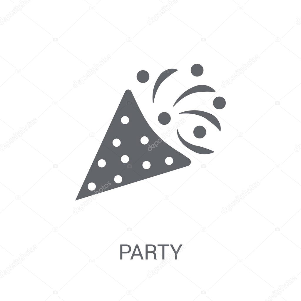 Party icon. Trendy Party logo concept on white background from Birthday party and wedding collection. Suitable for use on web apps, mobile apps and print media.