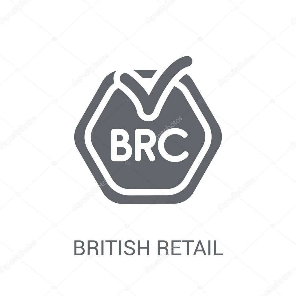 British Retail Consortium icon. Trendy British Retail Consortium logo concept on white background from business collection. Suitable for use on web apps, mobile apps and print media.