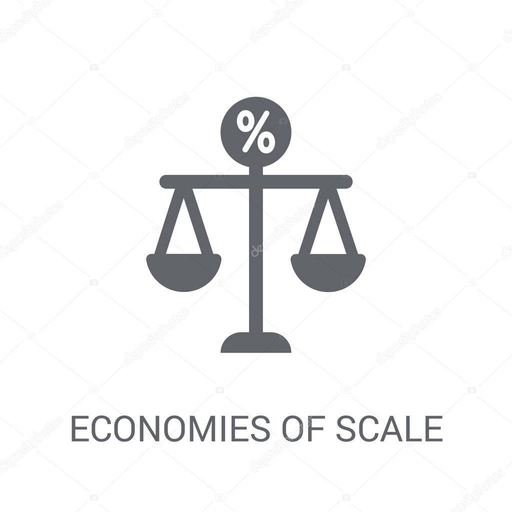 Economies of scale icon. Trendy Economies of scale logo concept on white background from business collection. Suitable for use on web apps, mobile apps and print media.