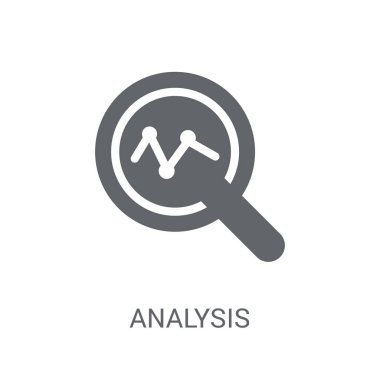 Analiz simgesi. Trendy analiz logo kavramı iş ve analytics koleksiyonundan beyaz arka plan üzerinde. Web uygulamaları, mobil uygulamalar ve basılı medya kullanım için uygundur..