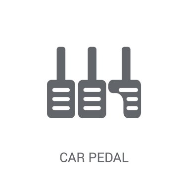 araba pedal simgesi. Trendy araba pedal logo kavramı araba parçaları koleksiyonundan beyaz arka plan üzerinde. Web uygulamaları, mobil uygulamalar ve basılı medya kullanım için uygundur..