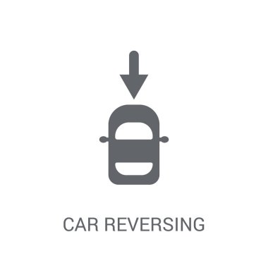Araba ters ışık simgesi. Trendy araba ışık kavramı beyaz arka plan üzerinde araba parçaları koleksiyonundan ters. Web uygulamaları, mobil uygulamalar ve basılı medya kullanım için uygundur..