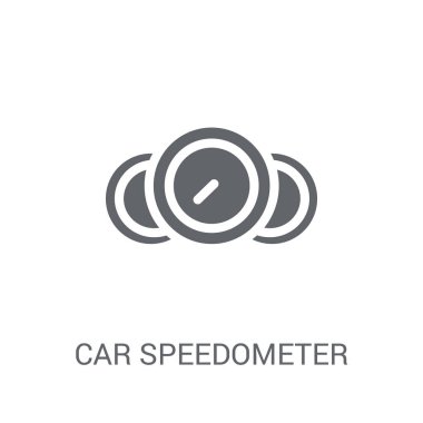 araba hız göstergesi simgesi. Trendy araba hız göstergesi logo kavramı araba parçaları koleksiyonundan beyaz arka plan üzerinde. Web uygulamaları, mobil uygulamalar ve basılı medya kullanım için uygundur..