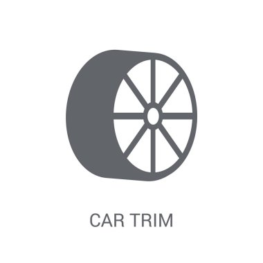 Araba kırpma simgesi. Trendy araba logosu konsept araba parçaları koleksiyonundan beyaz arka plan üzerinde kırpın. Web uygulamaları, mobil uygulamalar ve basılı medya kullanım için uygundur..