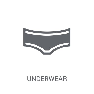 İç çamaşırı simgesi. Trendy iç çamaşırı logo kavramı kıyafetler koleksiyonundan beyaz arka plan üzerinde. Web uygulamaları, mobil uygulamalar ve basılı medya kullanım için uygundur..