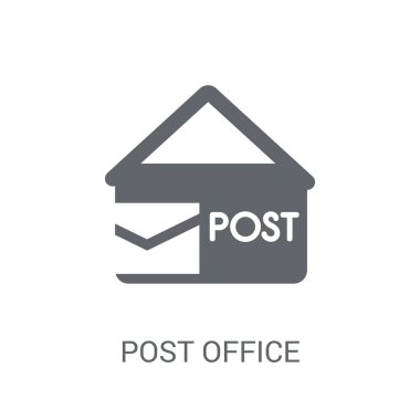 Postane simgesi. Trendy Postane logo kavramı teslim ve lojistik koleksiyonundan beyaz arka plan üzerinde. Web uygulamaları, mobil uygulamalar ve basılı medya kullanım için uygundur..